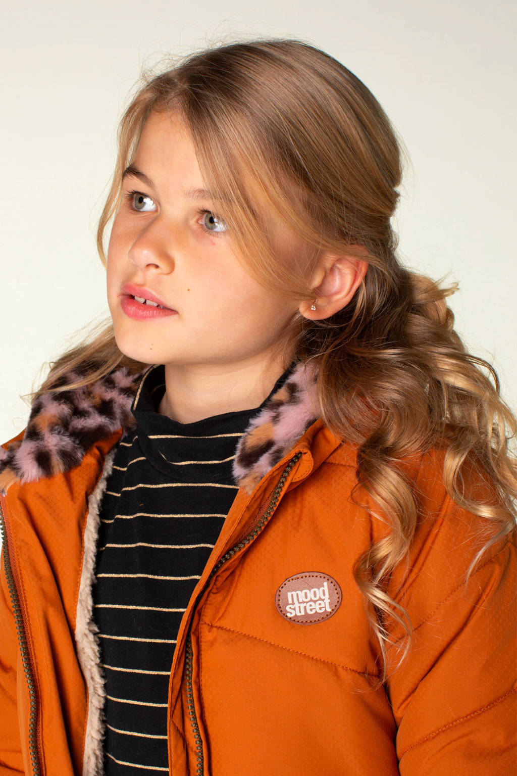 Moodstreet gewatteerde winterjas Jara roestbruin