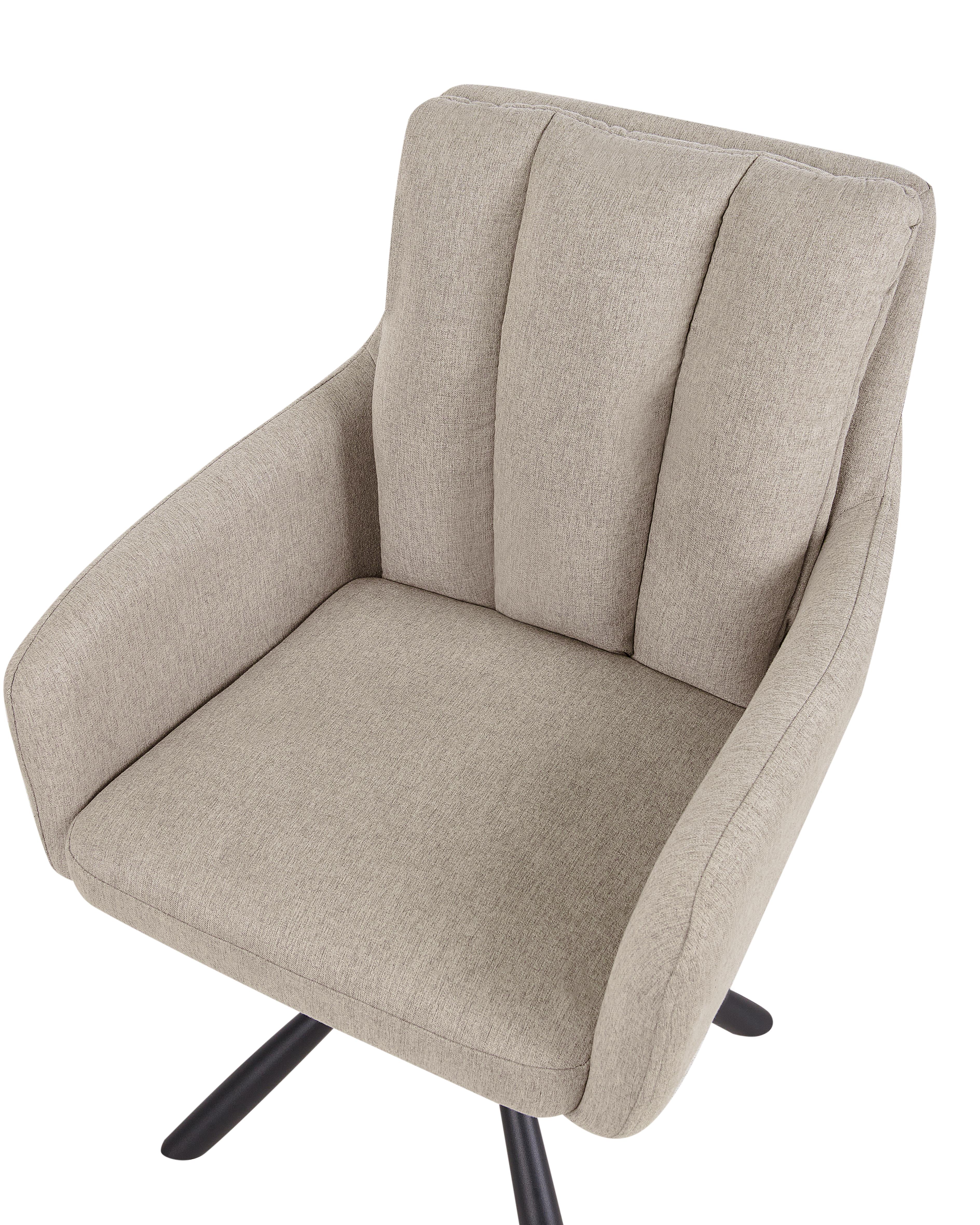 Set van 2 eetkamerstoelen draaibaar SARDOAL Taupe