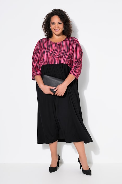 Jerseykleid, A-Linie, Alloverprint