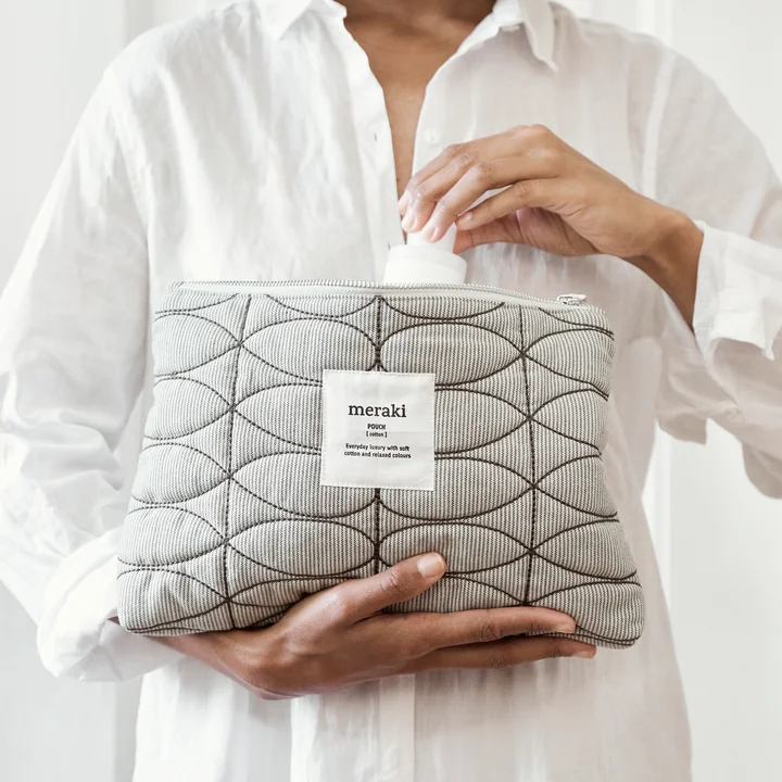 Meraki - Mentha Kosmetiktasche 30 x 20 cm, off white / safari