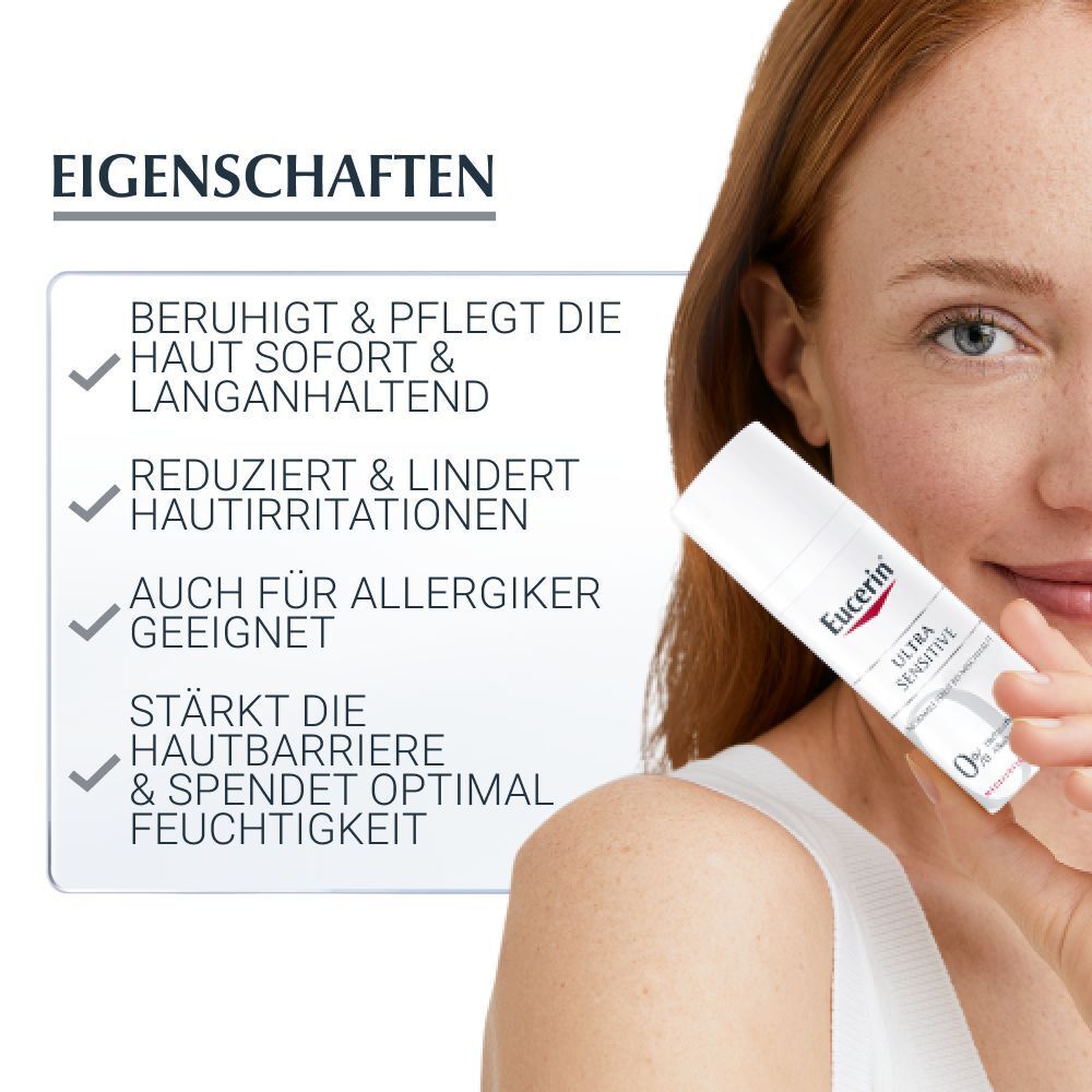 Eucerin® UltraSensitive Beruhigende Pflege für Normale Haut bis Mischhaut – mindert die Überempfindlichkeit der Haut
