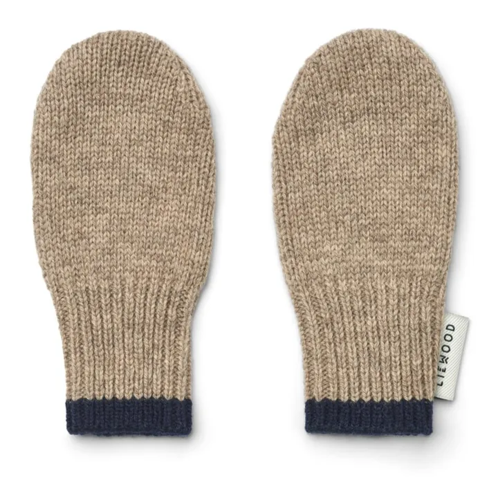 Liewood Mitaines Mérinos Bicolore Pipi | Beige