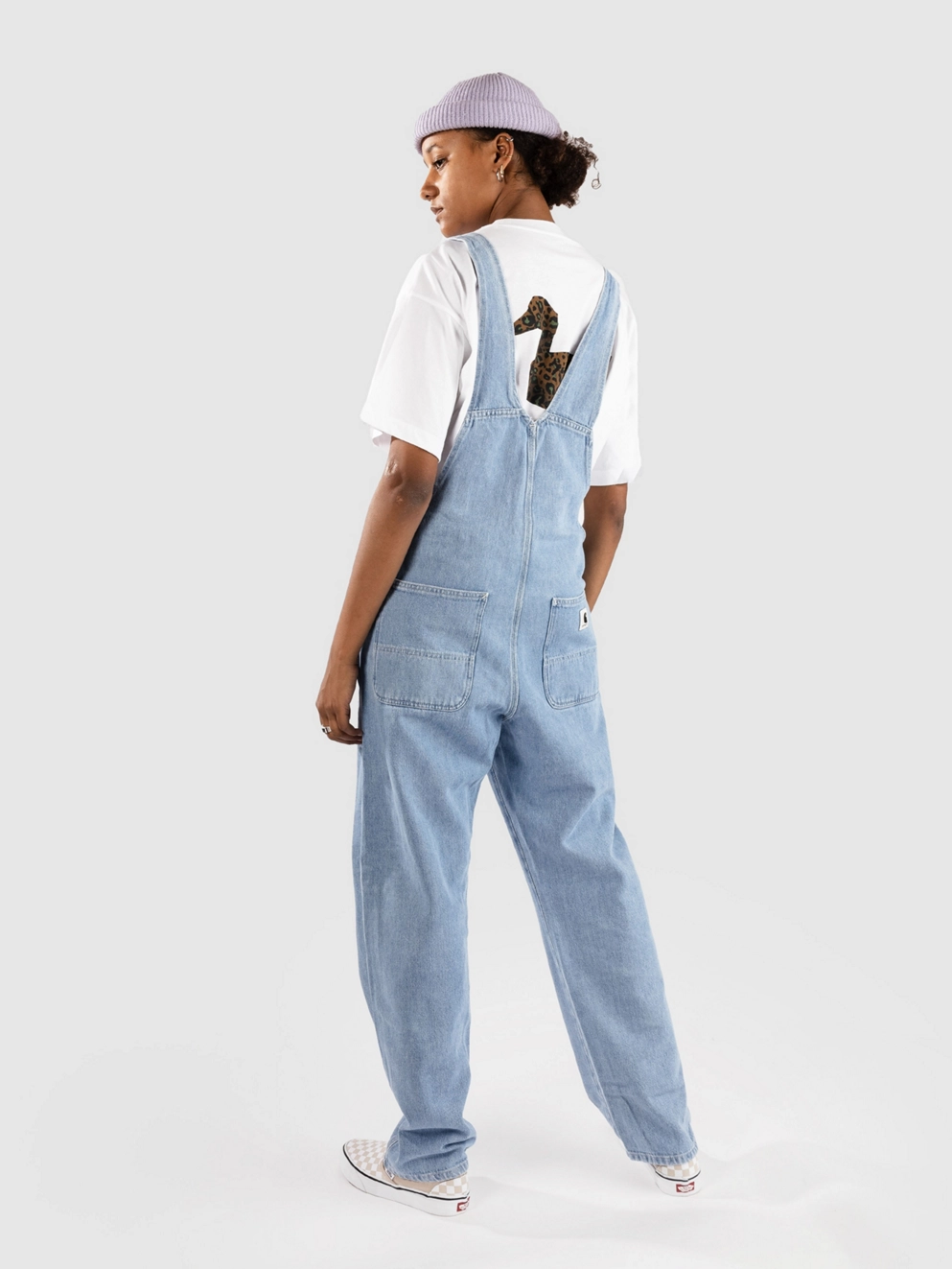 Carhartt WIP Bib Overall Straight Dungaree Jeans stone bleached blue