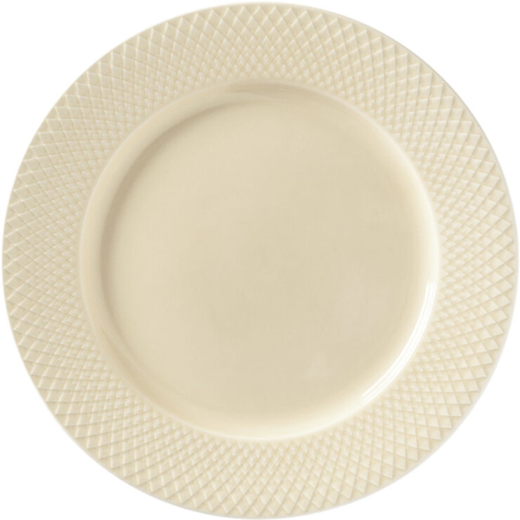 Lyngby Porcelæn Rhombe Earth Middagstallerken Ø27 cm marble Hvid