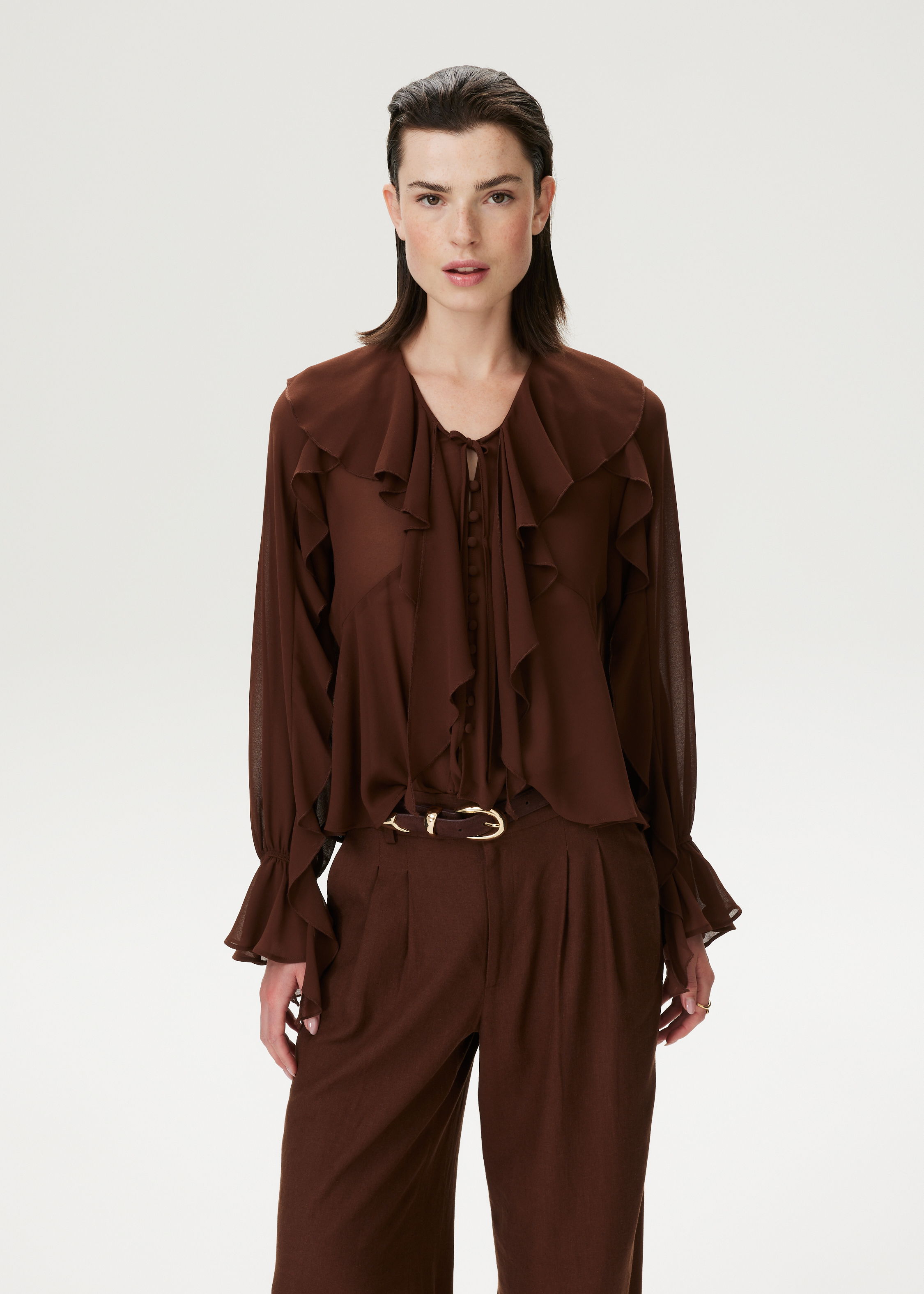Blouse met ruffles