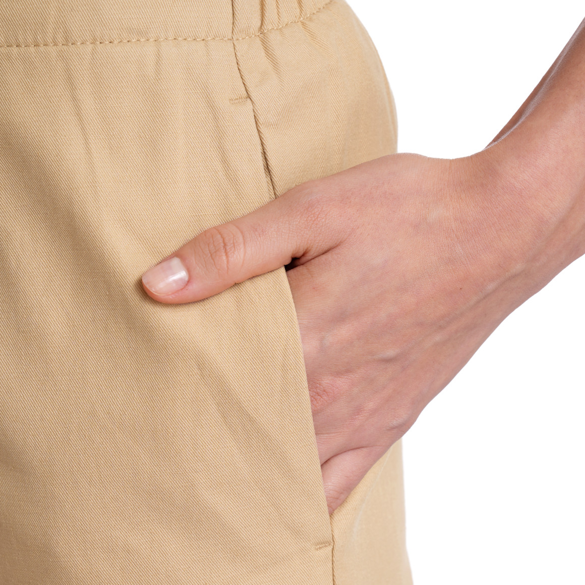 Jonas Nielsen Damen Chinohose mit weitem Hosenbein beige