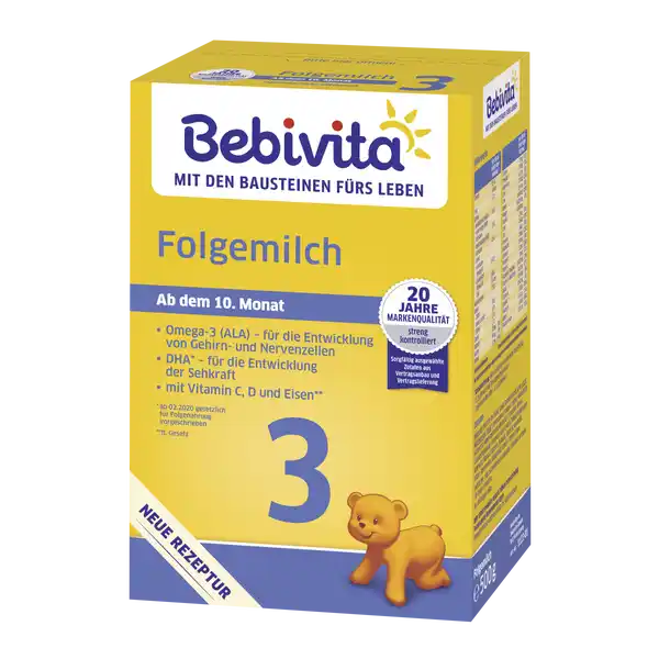 Folgemilch 3 ab dem 10. Monat