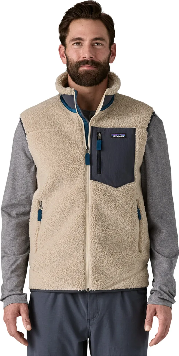 Patagonia Men's Classic Retro-X Vest Natural W/smolder Blue