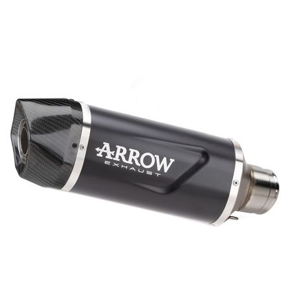 Silencieux Arrow indy race evo aluminium dark embout carbone - Noir