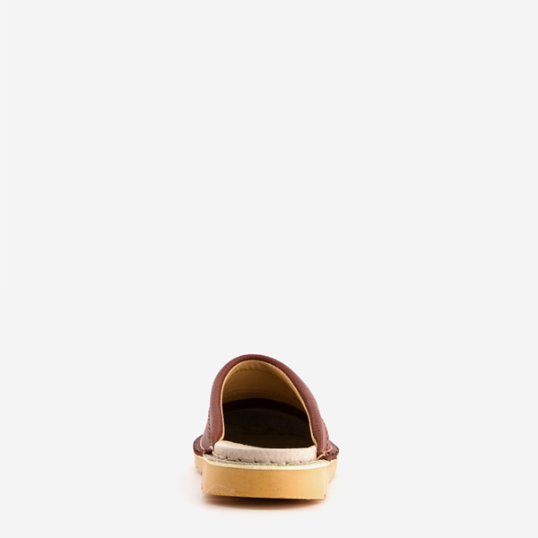 Natuform leren heren pantoffels