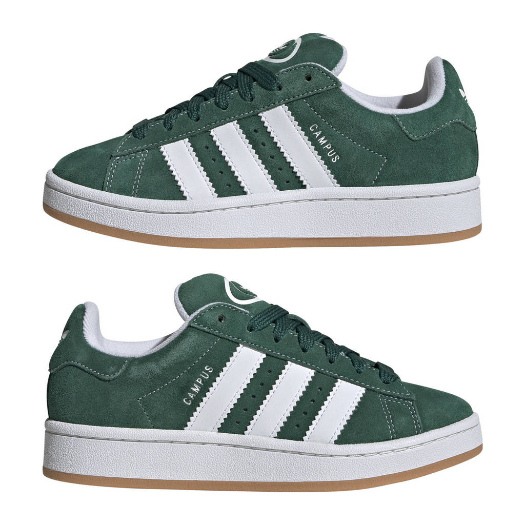 adidas Campus 00'ssuède sneakers donkergroen/wit