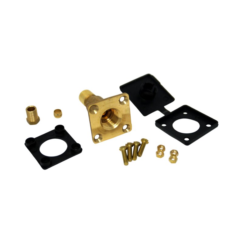 Füllventil HK Flach W21,8 x 1/14 gerade auf 8mm Kupferleitung