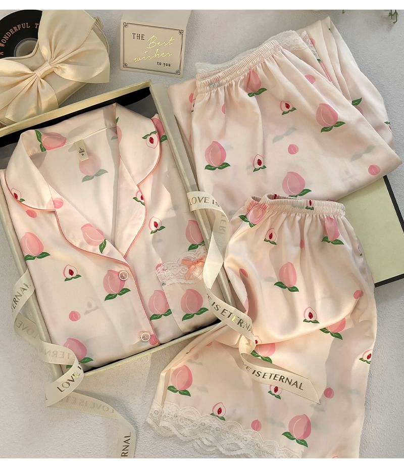 Sweetzer - Pyjamaset met perzikprint