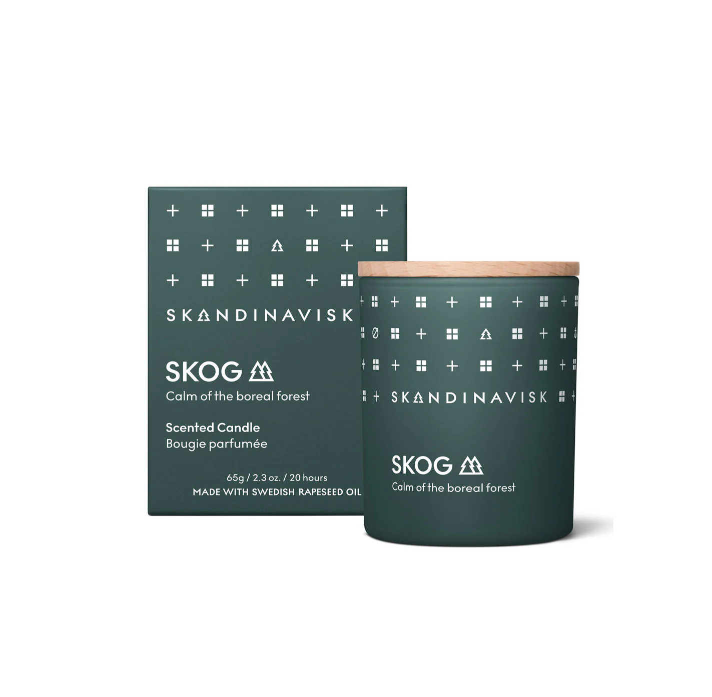 Skandinavisk  Skog duftlys, 65g. - Forest green
