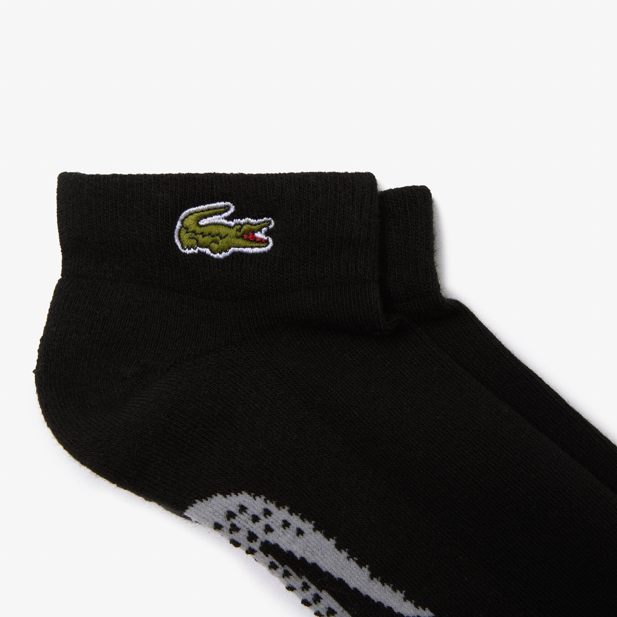 Chaussettes basses Lacoste SPORT en coton imprimé crocodile Chaussettes - Noir - Lacoste - Unisex
