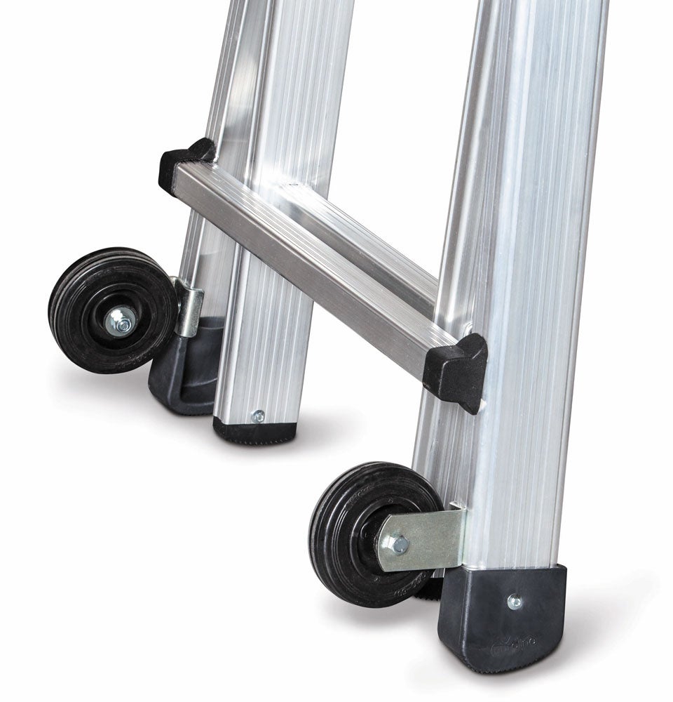 Euroline Premium 31621 Vario vouwladder met wielen, 4x5 sporten
