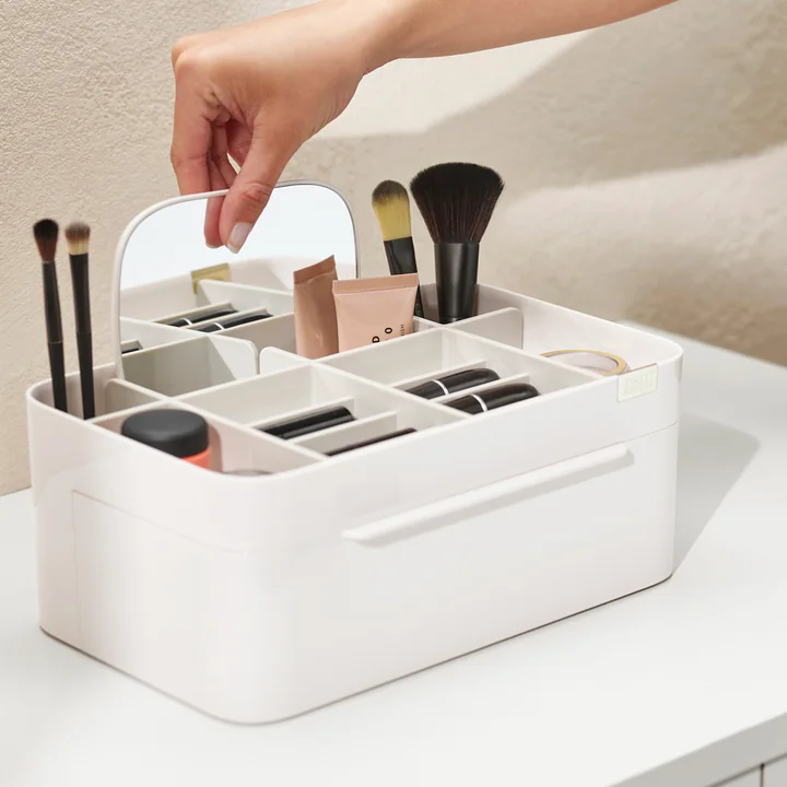Joseph Joseph - Viva Kosmetik-Organizer mit Spiegel gross, cream