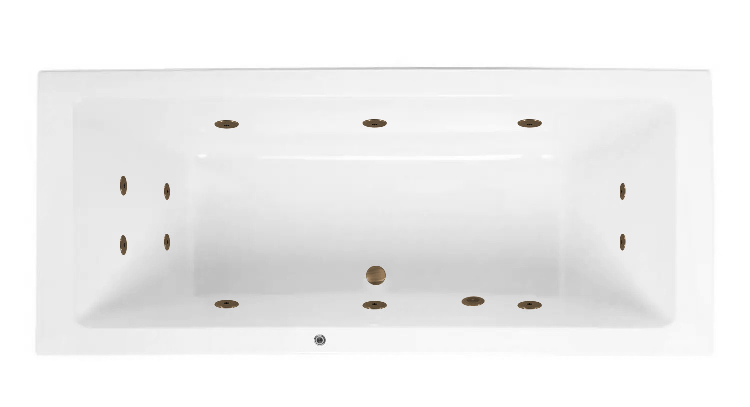 Lambini Designs Cube bubbelbad 170x75cm elektronisch met 6 4 2 hydrojets rose goud