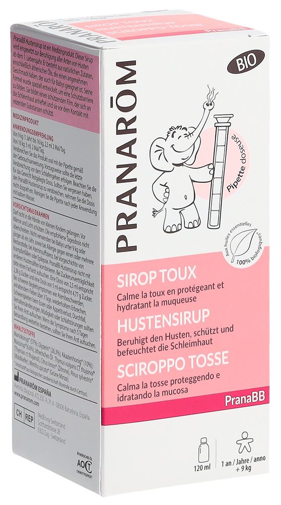 Pranarom PranaBB Hustensirup Sirup Baby Bio Fl 120 ml