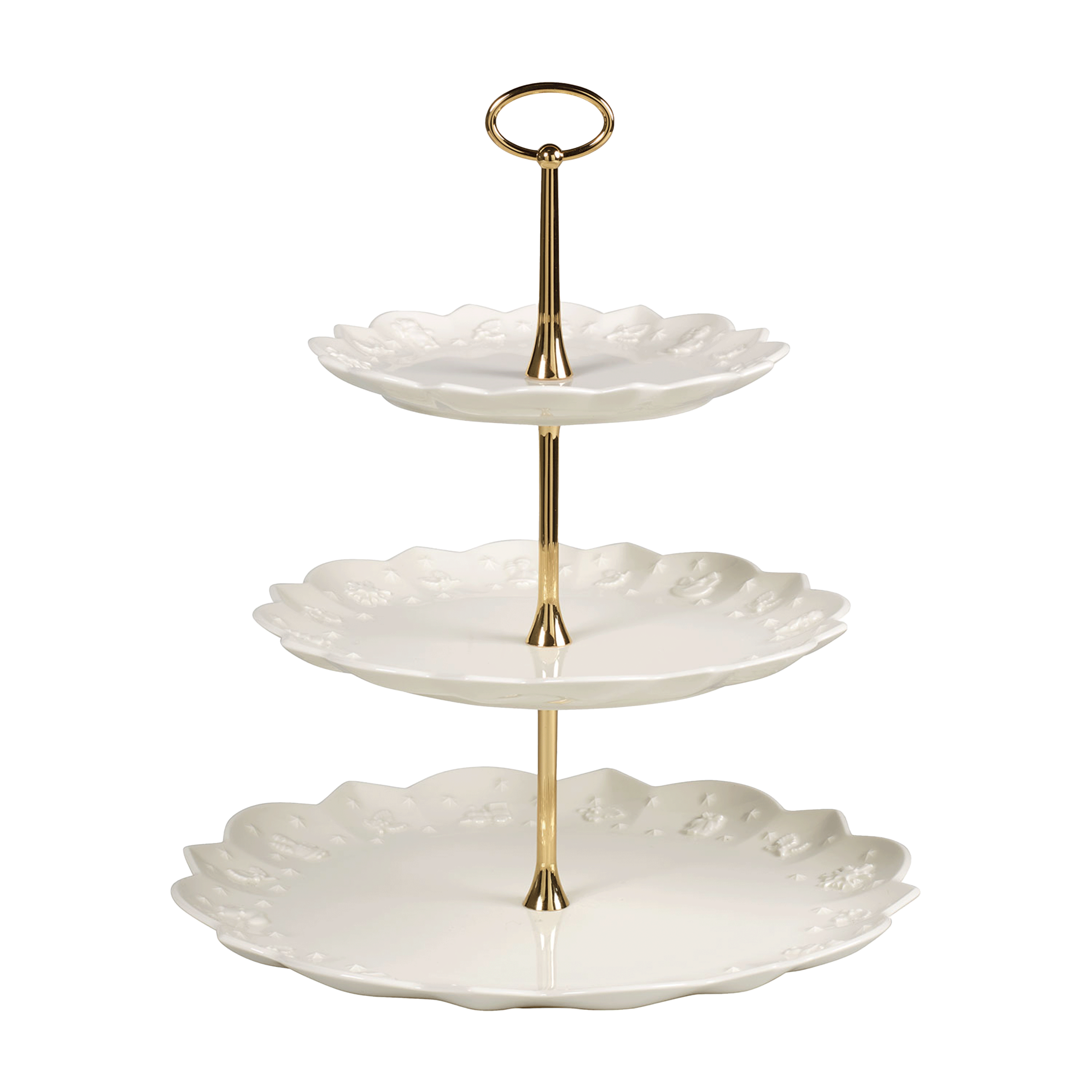 Toy's Delight Royal Classic 3 Tier Stand White, 11.7'', Premium Porcelain