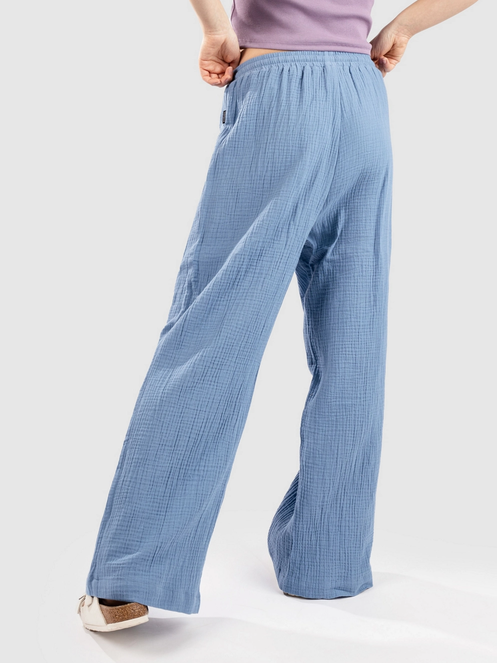 Blue Tomato Long Linen Pants bright blue