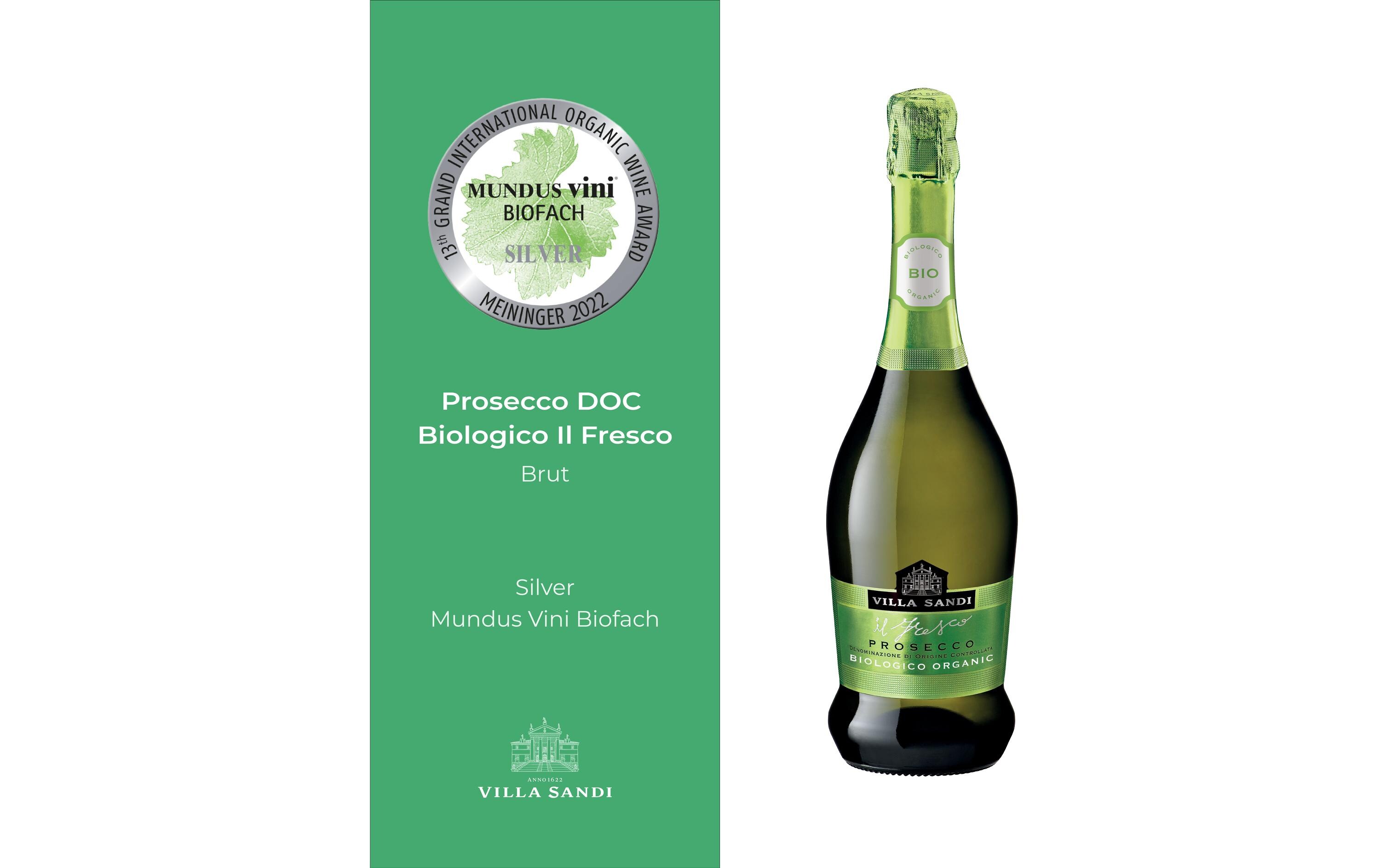 Prosecco Spumante DOC Brut Il Fresco Biologico Bio 0.75 lQualitäts-Prosecco aus der Gleratraube