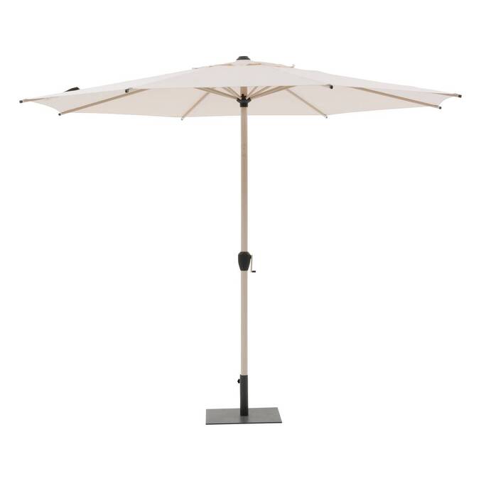 Parasol déporté rond inclinable LOOMPA Argile / Blé