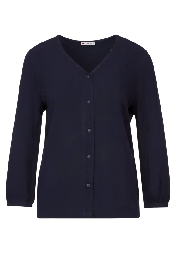 Materialmix Shirt - deep blue