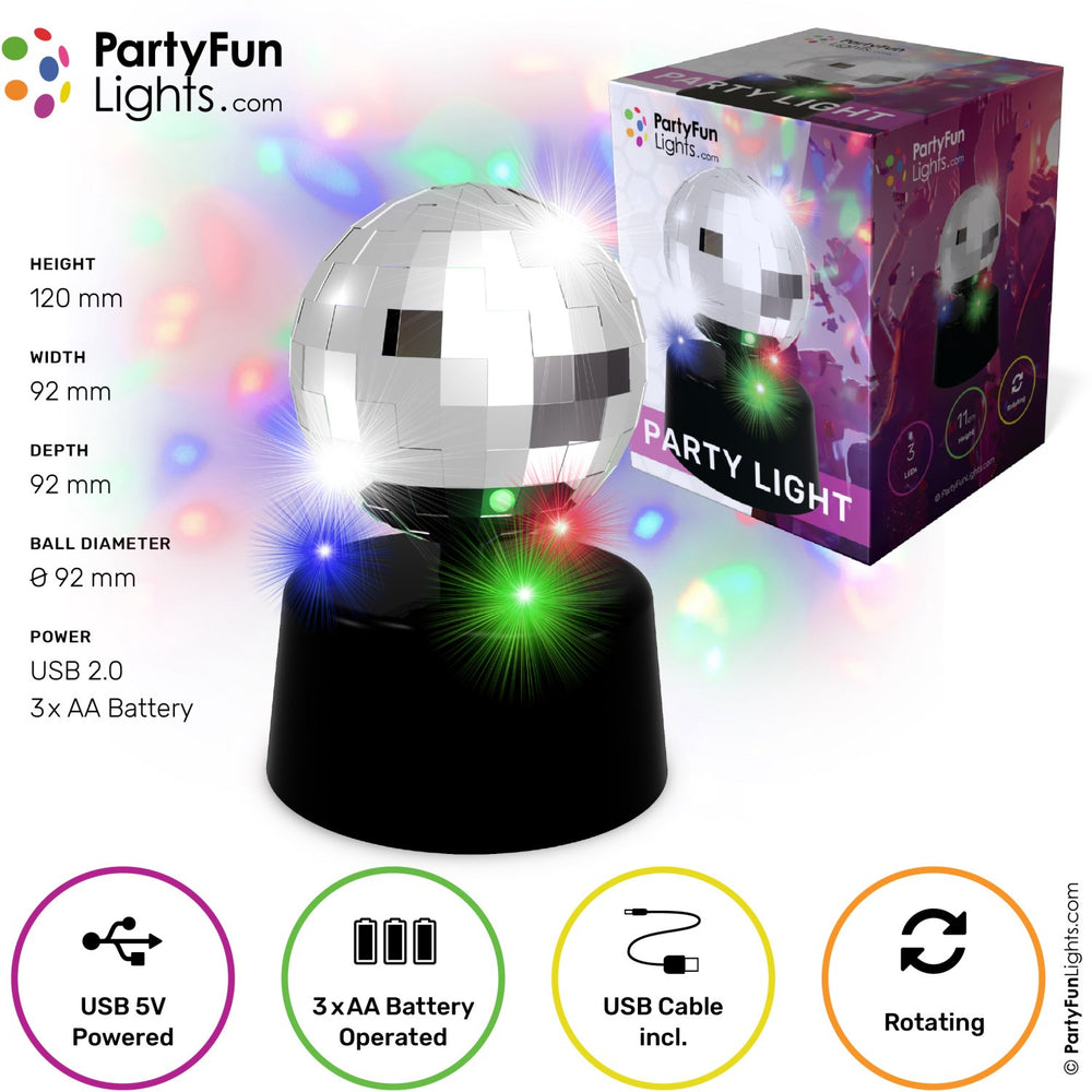 Køb Party Funlight Mini Spejlkugle Lampe Ø: 9,2 Cm
