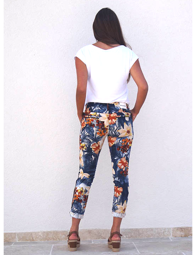 PLEASE PANTALON P90 À FLEURS
