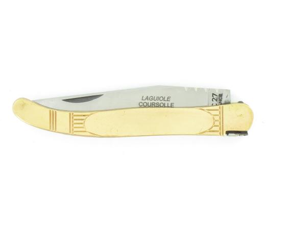 Laguiole - Inox - Manche Laiton Couteau de poche par Coursolle