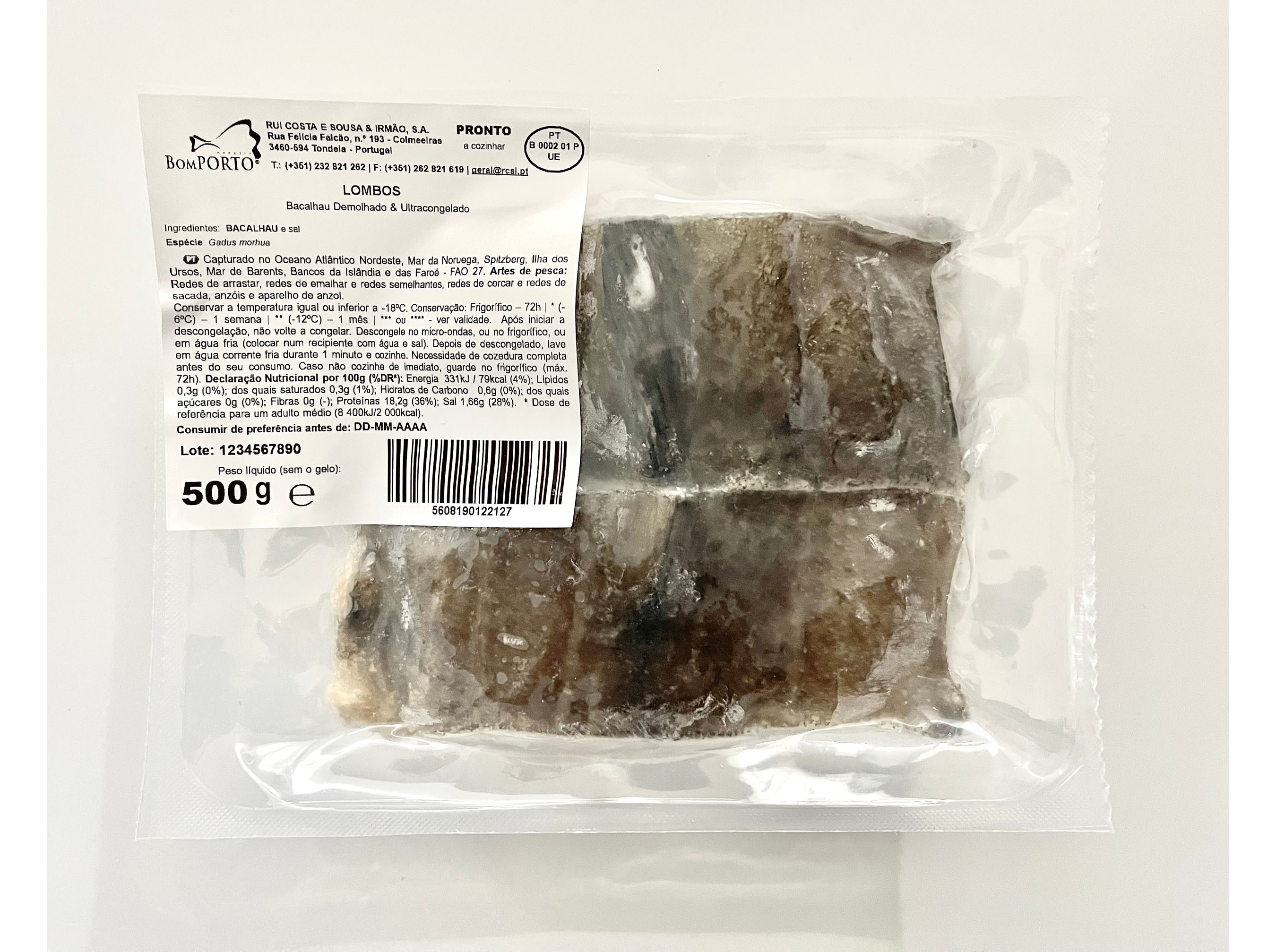 BACALHAU DEMOLHADO BOM PORTO LOMBOS 500G