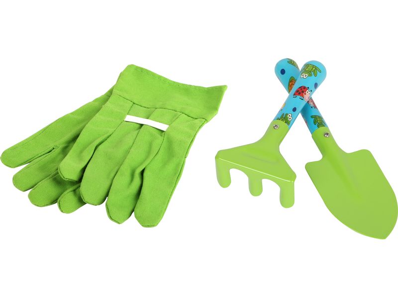 small foot Grosses Gartenset mit Schubkarre Gartenspielgeräte für kleine Nachwuchsgärtner