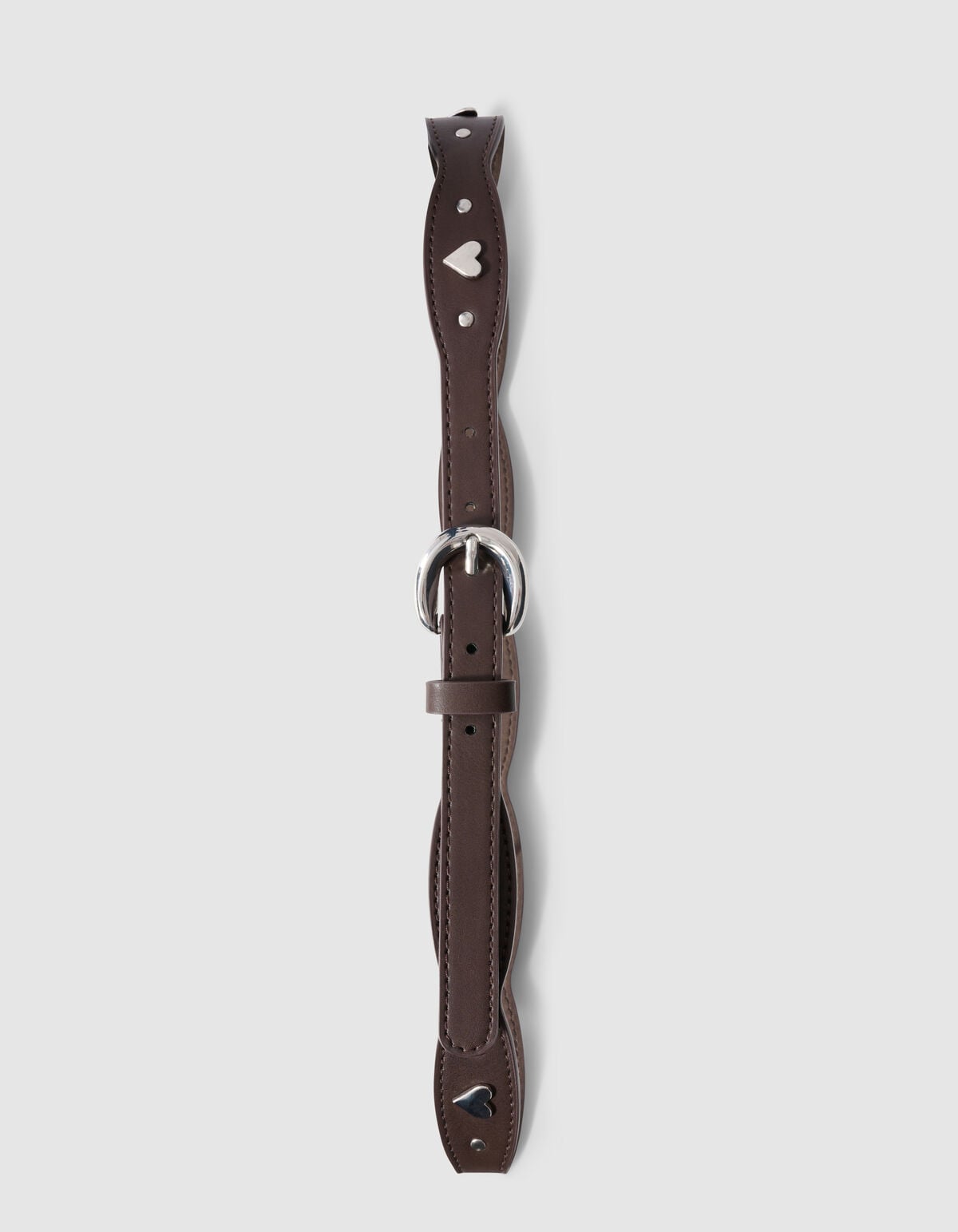 Scaloped Heart Riem Bruin