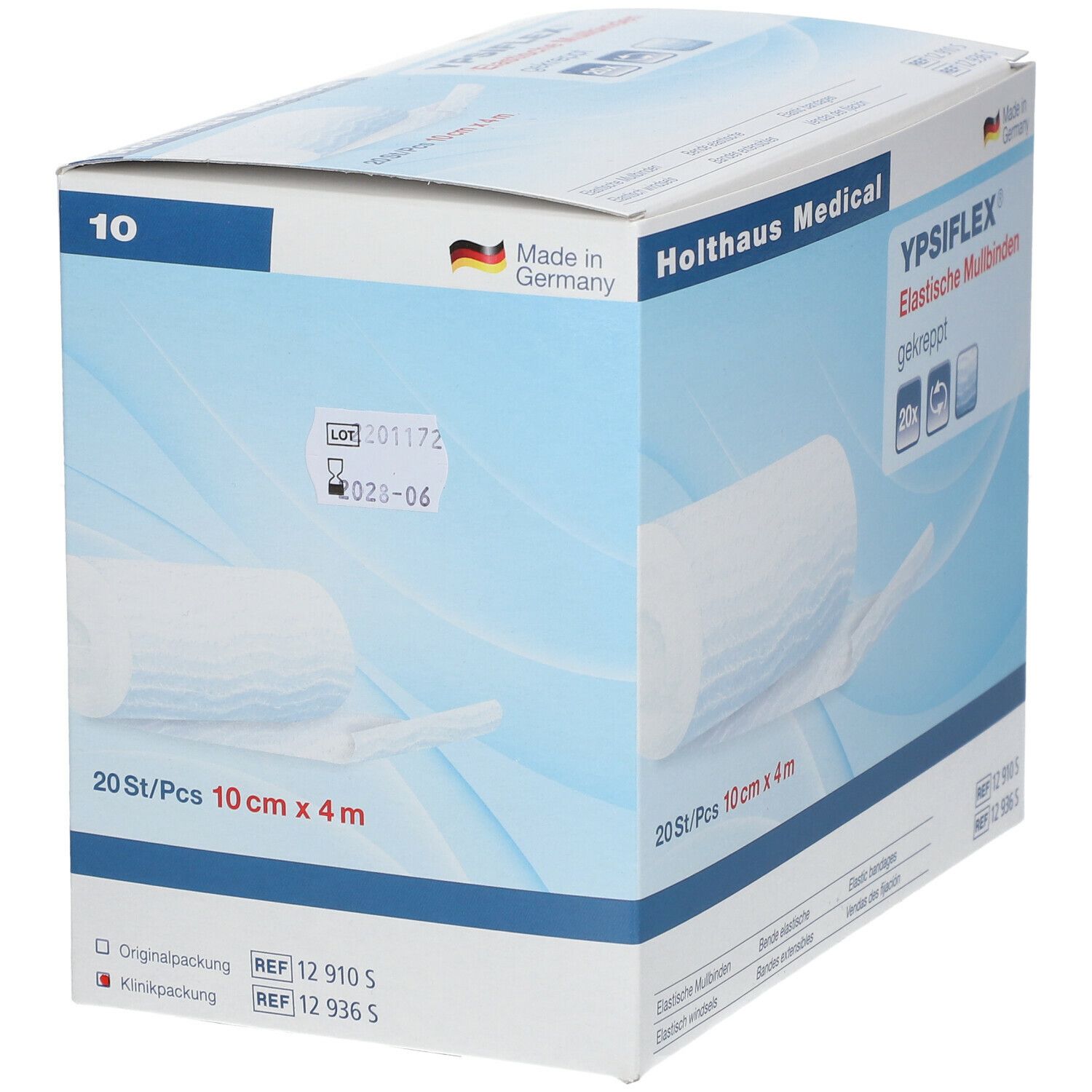 YPSIFLEX® Elastische Mullbinden 4 m x 10 cm