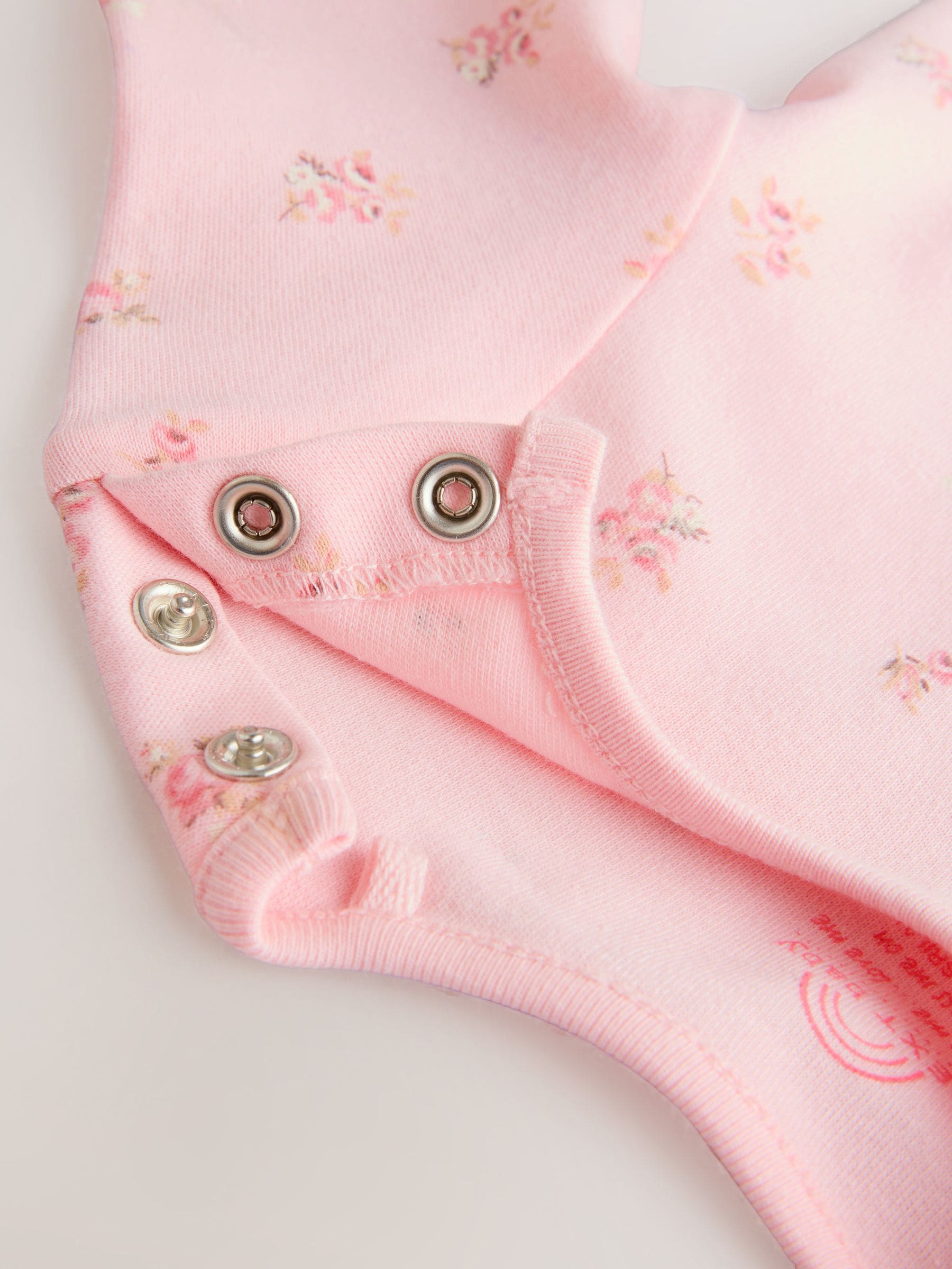 Roze met vrolijke print - Baby Print Bodysuit met Lange mouwen en Corduroy bretelbroeken Set 2 Pieces (0mnd -2jr)