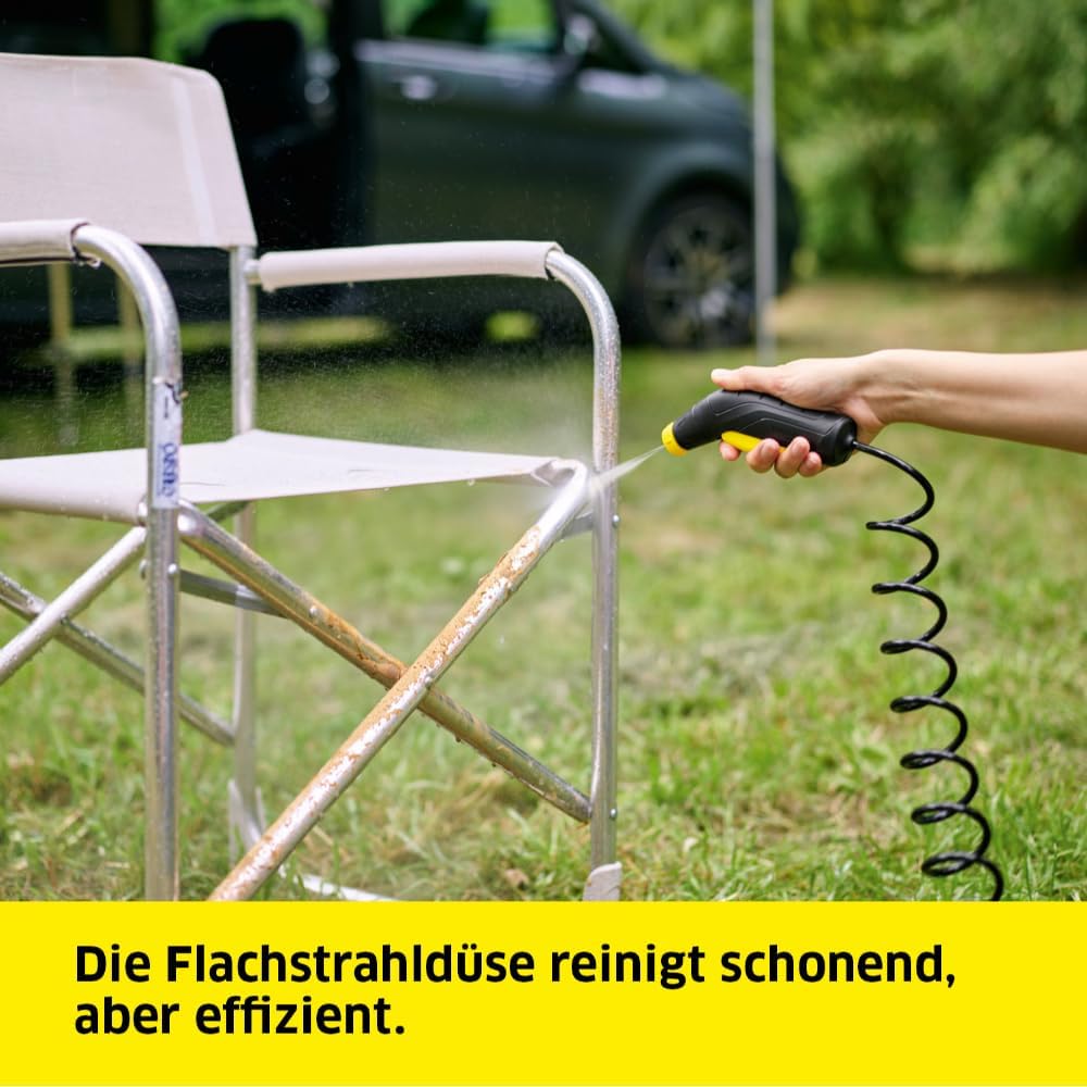 Kärcher Mobile Outdoor Cleaner OC 3 Plus, Fördermenge: 2 l/min, Gewicht: 2,3 kg, Wassertank: 7 l, Lithium-Ionen-Akku, Spiralschlauch, Gerätefilter, Abnehmbarer Wassertank, schonender Niederdruck