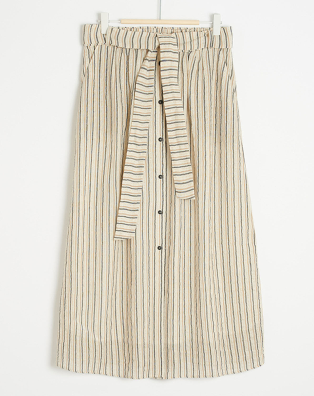 Caroll Jupe Beth à rayures beige
