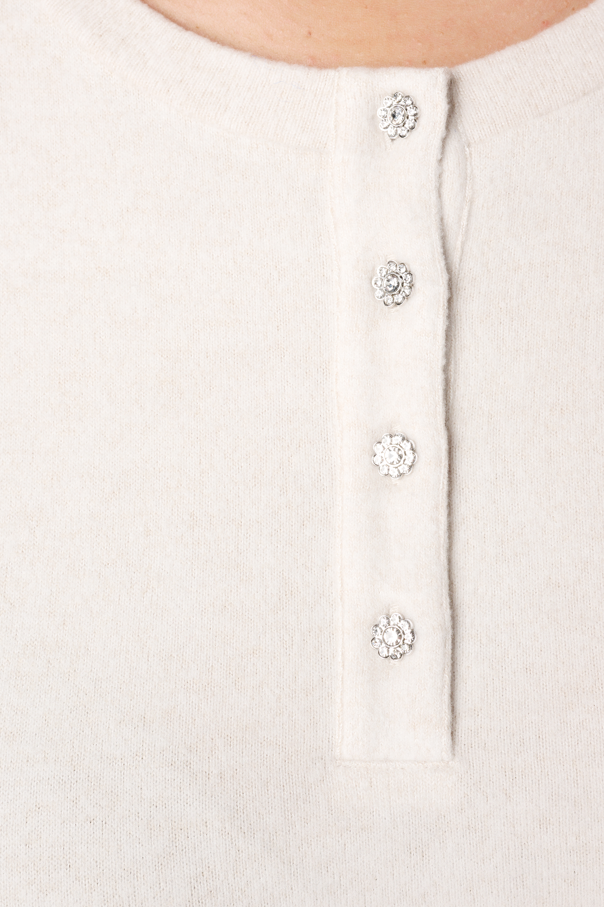 Velours trui met strass knopen Kit