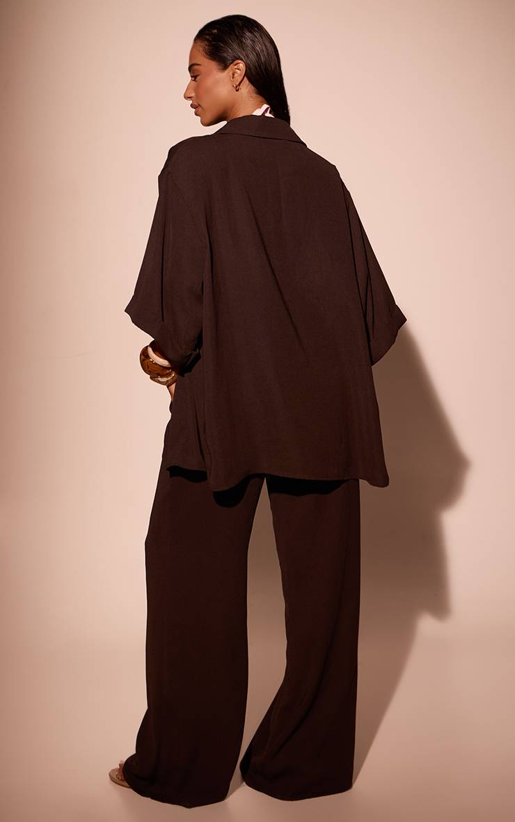 Espresso Pantalon De Plage À Cordon Effet Lin