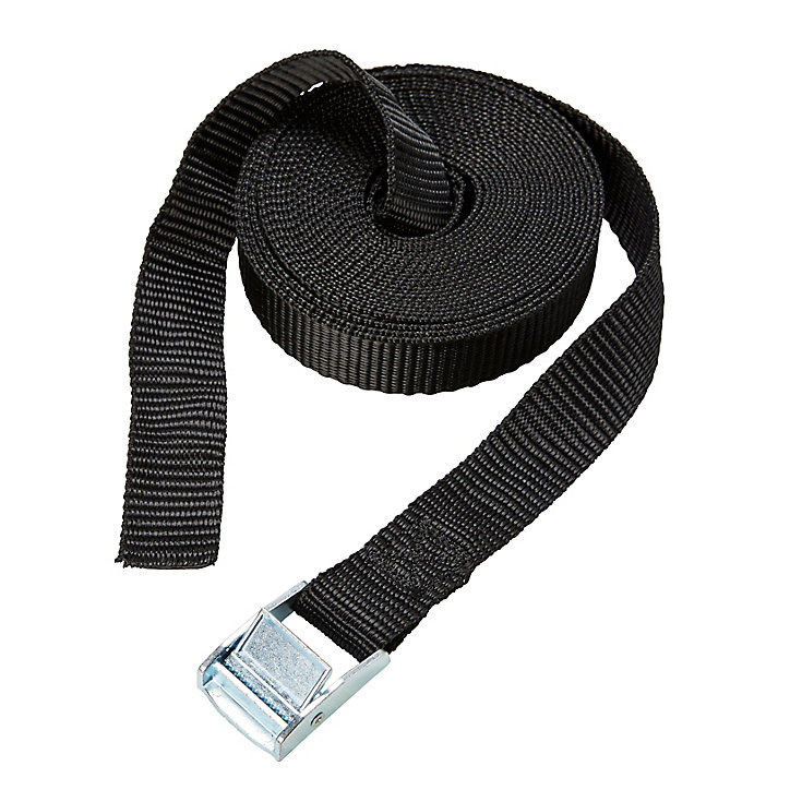 Sangle à came Diall L. 5 m x l. 2,5 cm tissage noir