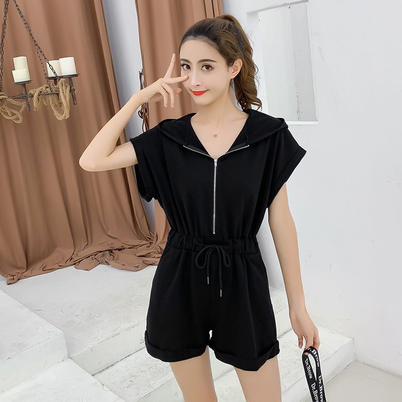 Sienne - Playsuit met capuchon en korte mouwen