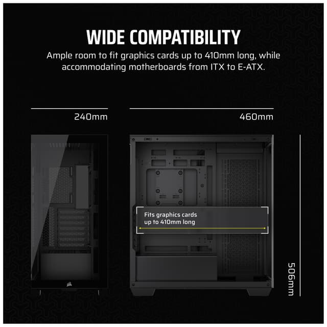 Corsair 3500X PC-kabinet (sort/glas)