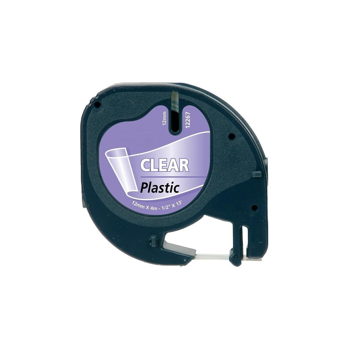 DYMO LetraTAG plasttejp, transparent, 12mm, 4m (16951)