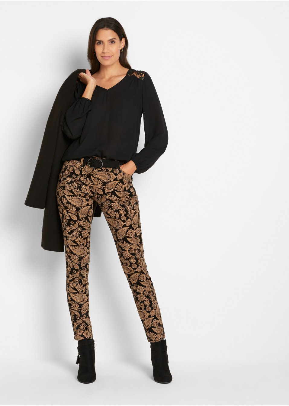 Pantalon extensible imprimé