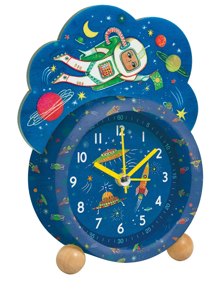 Kinderwecker WELTALL in blau