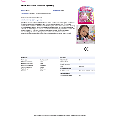 Barbie mini dukke - dreamplane