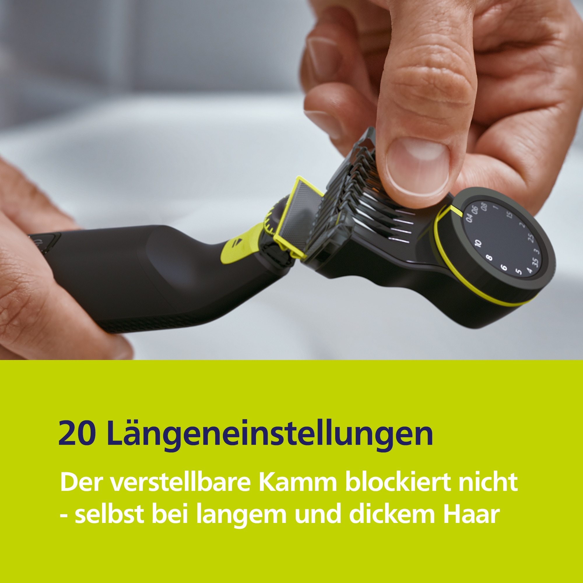 Philips Elektrorasierer »OneBlade Pro 360 Face & Body QP6652/30« 3 Aufsätze 360 Grad Klinge, 20 Längeneinstellungen, inkl. Ladestation & Reiseetui