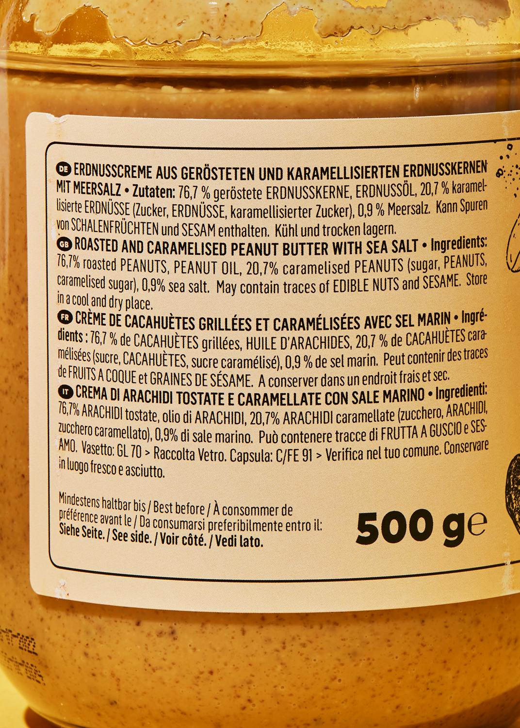 Erdnussmus Salted Caramel 500 g