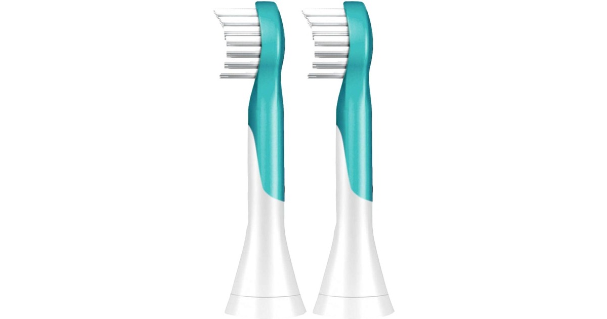PhilipsSonicare For Kids - opzetborstels  (Wit/turquoise, HX6032/33, 2 stuks)